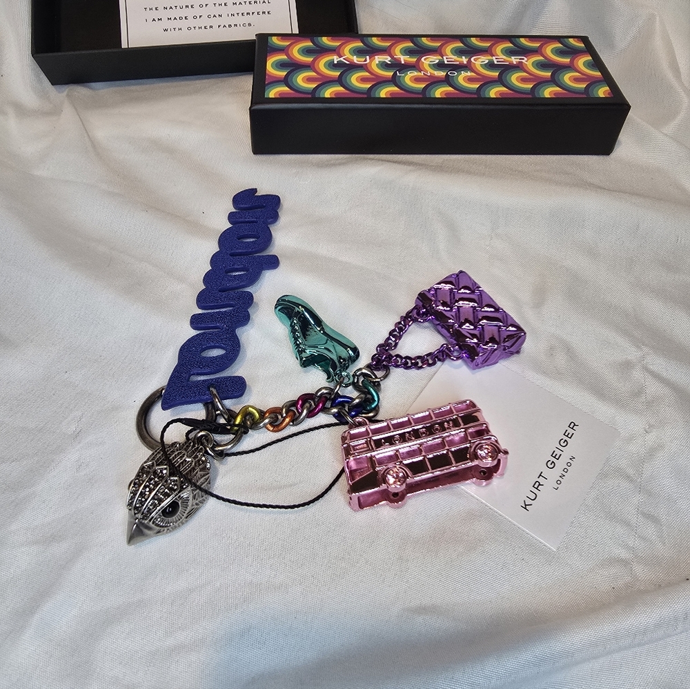 Kurt Geiger Blue and Pink Keychain Set Sold Out - Picture 5 of 8